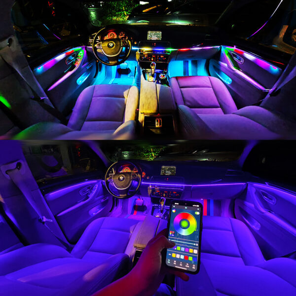Car Interior Ambient LED Lights – Customizable Colors, Fast Shipping, Wholesale Prices - Image 2