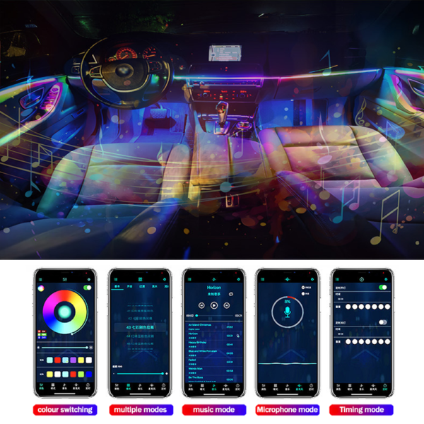 Car Interior Ambient LED Lights – Customizable Colors, Fast Shipping, Wholesale Prices - Image 3