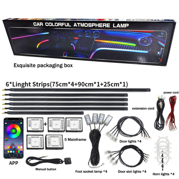 Car Interior Ambient LED Lights – Customizable Colors, Fast Shipping, Wholesale Prices - Image 4