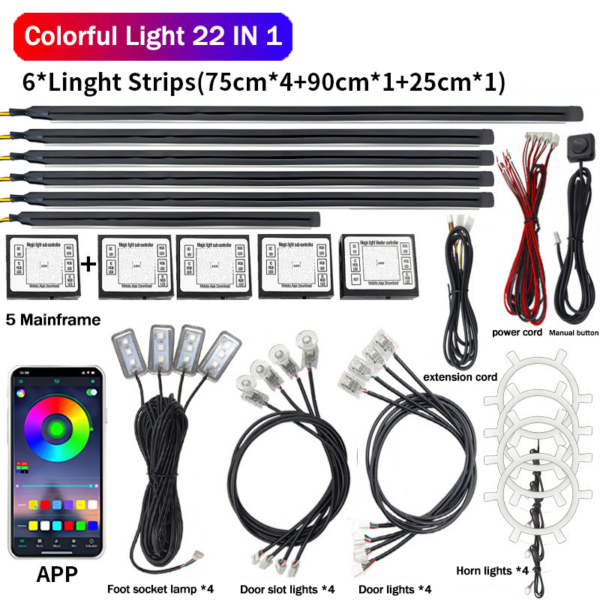 Car Interior Ambient LED Lights – Customizable Colors, Fast Shipping, Wholesale Prices - Image 5